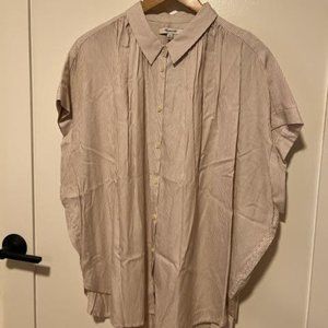 Madewell Button Up Cap Sleeve Blouse